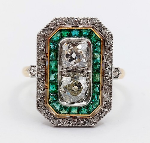 Bague marquise art - or, 18k