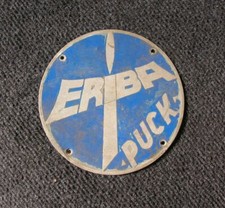 LARGE ORIGINAL ERIBA PUCK BADGE TRAILER CARAVAN VW BUG BUS VINTAGE CLASSIC
