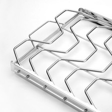 Grille Barbecue Pliable en Acier Inoxydable pour Rangement Facile Cuisine Extér