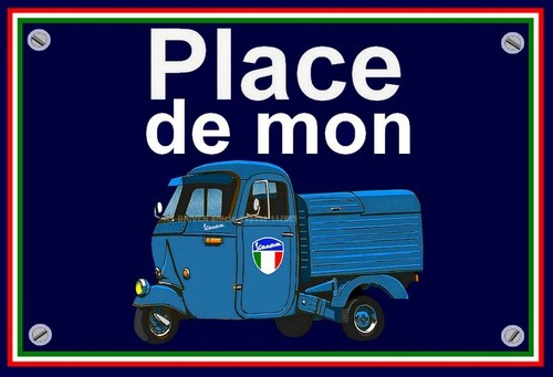 Plaque place mon vespa - ",