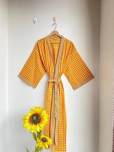 Robe kimono courte coton - robe,