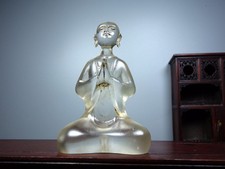 Chinese Old Beijing Glass Colored Exquisite Buddha Statues 14297