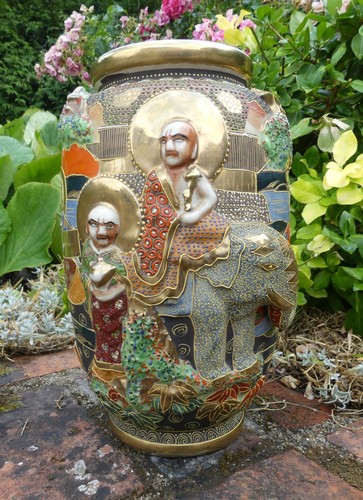 Vase satsuma personnages - vase, et