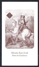Holy card antique de San Jorge santino image pieuse estampa