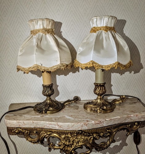 Paire lampes table métal - paire,