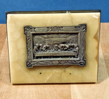 ANCIENNE PLAQUE SUR MARBRE LA