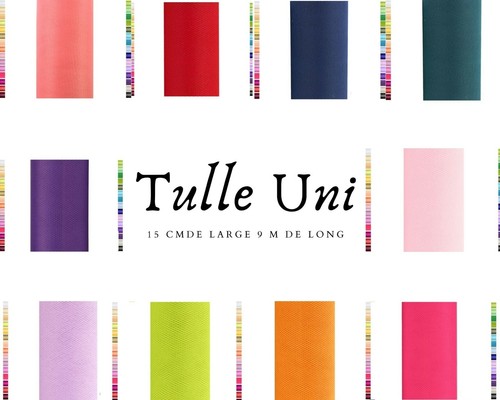 Tulle souple rouleau 15 - en, de