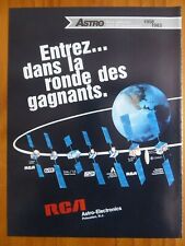 10/1983 PUB RCA ASTRO ELECTRONICS SPACE SATELLITE COMSAT TELESAT FRENCH AD