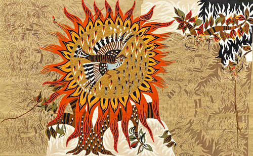 Tapisserie vintage ray boite - m.ray,