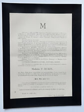 Hubin Chauliaguet FAIRE PART Davoult DE COENE Duval Allais Baudry Reboul 1897