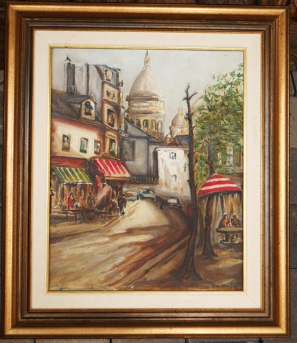 Tableau signé rue de - tableau,