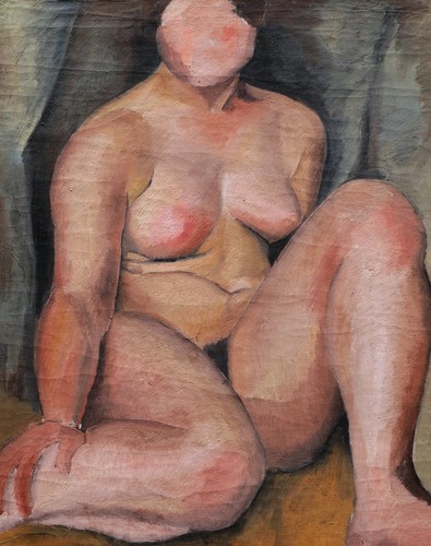 Tableau encadré femme - , cubiste