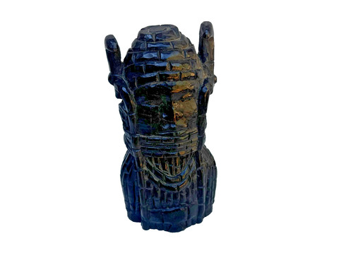 Statue buste africain roi oba - africain,