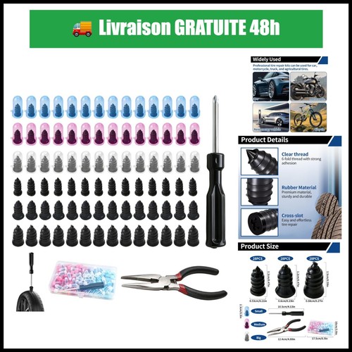 Kit réparation pneu tubeless