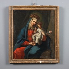 Tableau Ancien Vierge Marie