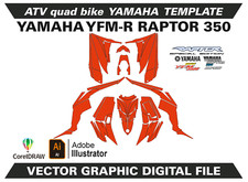 YAMAHA YFM-R Raptor 350 template Vector format AI CDR EPS A23