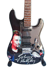 Guitare miniature hommage à Johnny Hallyday Le Rocker