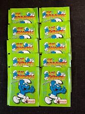 LOT 10 PACKETS POCHETTES MERLIN COLLECTION SCHTROUMPFS 1996 PEYO RARE NO PANINI