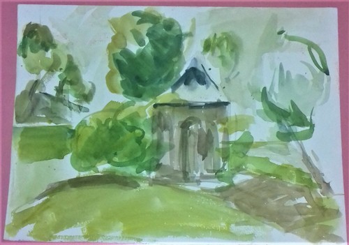 Aquarelle kiosque dans - *,
