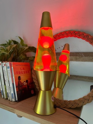Lampe lave dorée - dorée, –