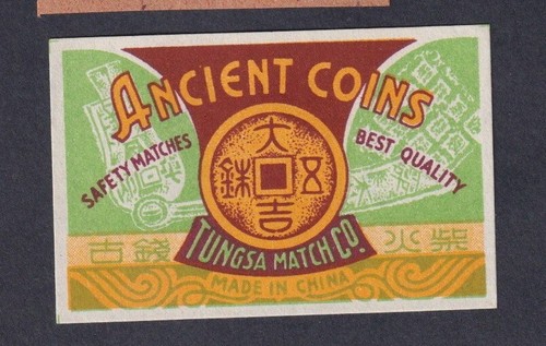 Antique china match tag - china,