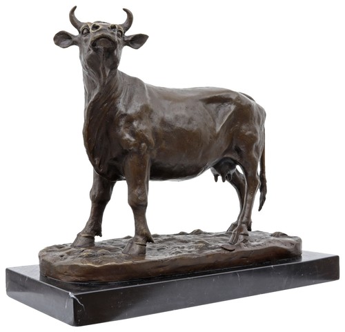 Statue taureau vache bronze - vache, de