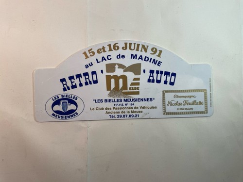 Plaque retro auto - plaque, juin
