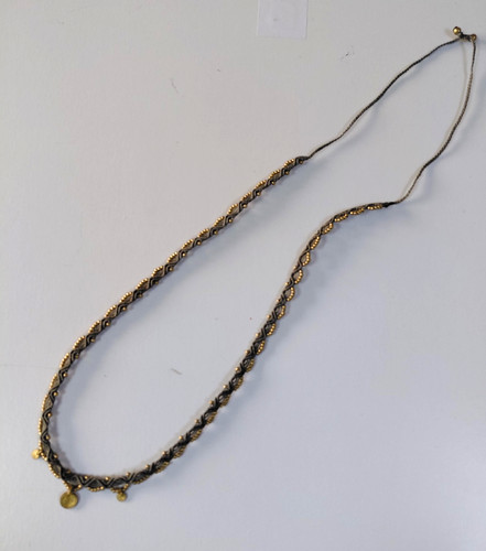 Collier sautoir gris doré - gris,