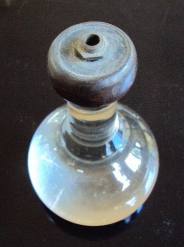 Ancien pied lampe boule - de,