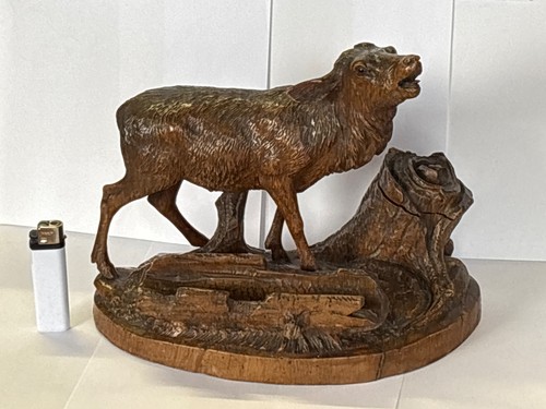 Cerf bois sculpté forêt - bois,