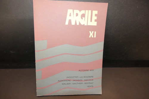 Revue argile maeght ubac - argile, n°