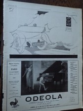IRAT + ODEOLA + PIANOLUDE REGY + BOLS + plume SEMPER pub papie ILLUSTRATION 1924