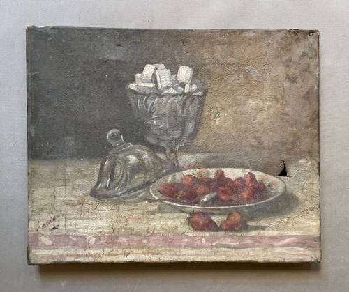 Fraises sucrier huile sur - fraises, sucrier,