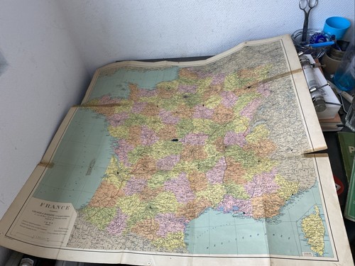 Ancienne carte couleurs - couleurs, france