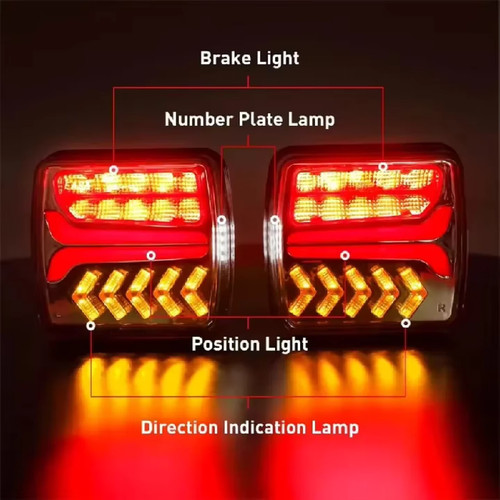 Feu arrière led magnétique - arrière,