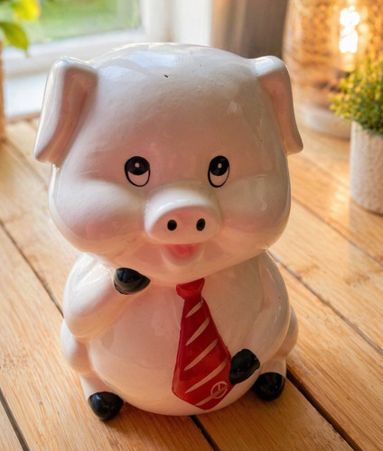 Tirelire cochon ceramique h - tirelire,