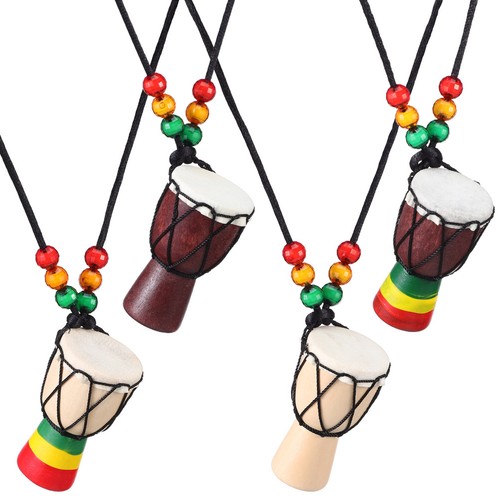 Djembe drum charms - drum, 4pcs