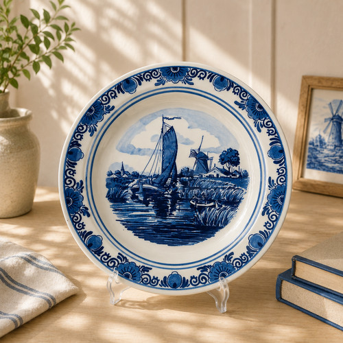 Assiette murale delft - 🟦,