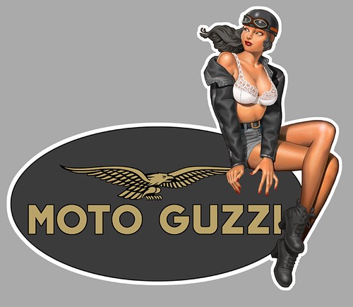 Moto guzzi right pin up - moto,