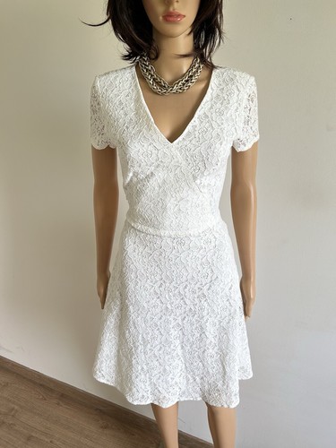Robe blanche dentelle - blanche,