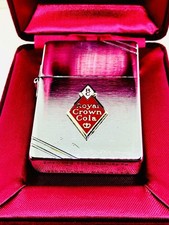 Rare Briquet Royal Crown Cola Zippo Émail Cloisonné Trois Barils Cadeau