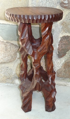 Vintage brutalist hand carved - vintage,