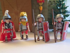 4 persos CENTURION AQUILIFER SOLDATS LEGIONNAIRE ROMAIN légion romaine PLAYMOBIL