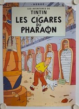 Affiche Bande Dessiné AVENTURES DE TINTIN - CIGARES DU PHARAON - HERGÉ