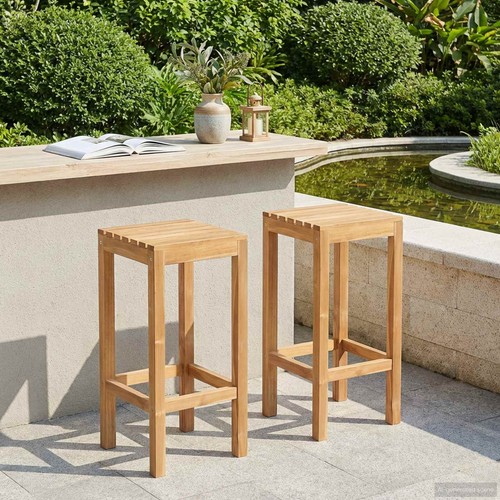 Tabouret bar naturel bois - naturel,