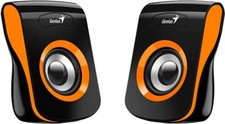 Enceinte Haut-parleur Multimédia 2.0 NOIR ORANGE alimenté USB contrôle volume
