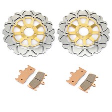 Disques et Plaquettes de frein Avant pour KAWASAKI ZX9R 00 01 ZRX 1100 1200 R/S