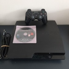 Console Sony PlayStation 3 Ps3 Slim 300Gb CECH-3004B Avec Cables Manette Et Jeu