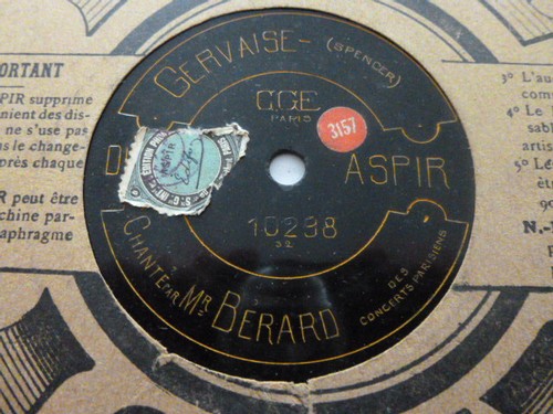 Disque ancien pour phonographe - ancien,