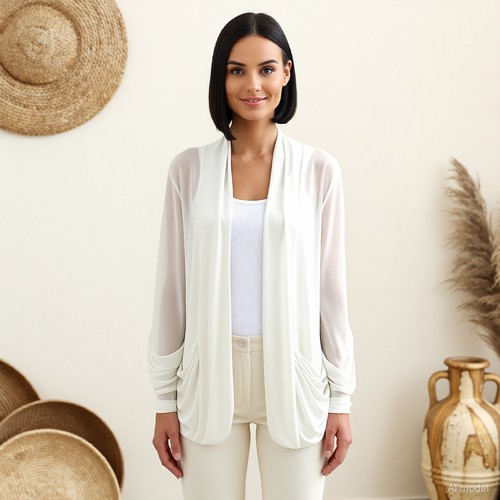 Romantique femme gilet blanc - romantique,